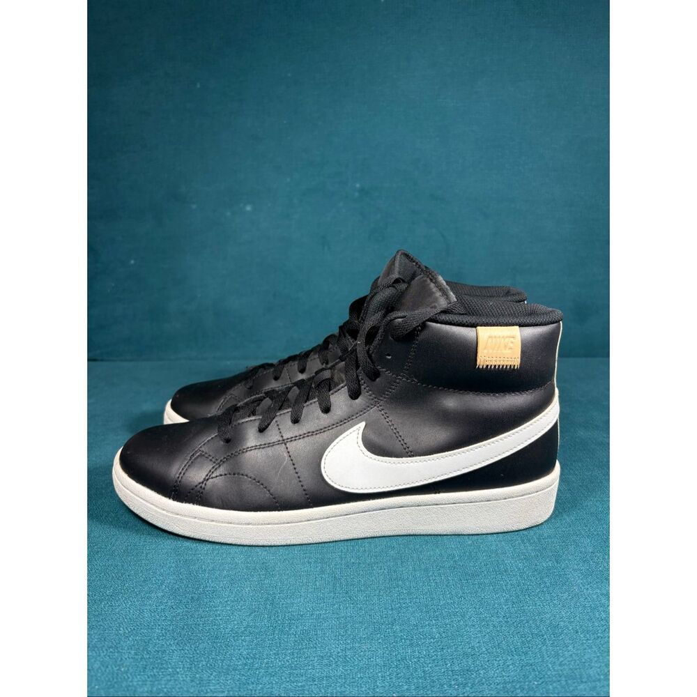 Nike Blazer Mid 77 Black White Leather Men’s Size 10.5 Vintage Style Sneakers